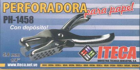 Perforadora para Papel con Deposito 1 Hueco Metalico 1/4' 5.8mm Ref. Ph1458 - H-809