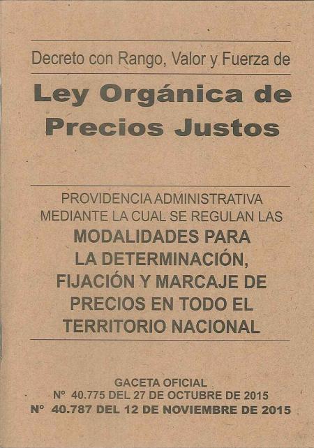 Ley Organica de Precios Justos