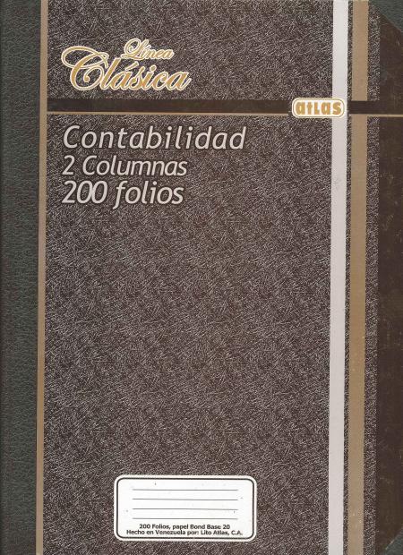 Libro de Contabilidad 3 Columnas 200 Folios
