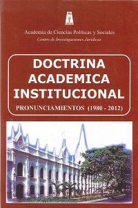 Doctrina Academica Institucional - Pronunciamientos 1980-2012
