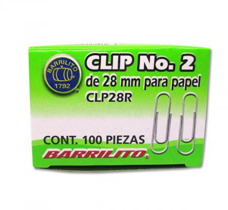 Caja de Clips # 2 Barrilito X 100 Unidades Ref. 20066128 - Clp28r