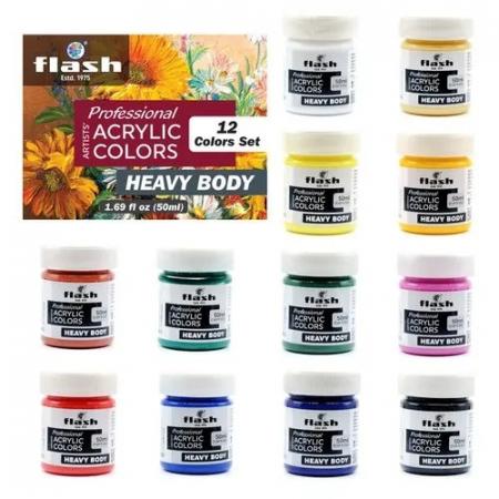 12 Acrylic Paint Set 100 Ml (pintura Acrilica) Ref. C0651