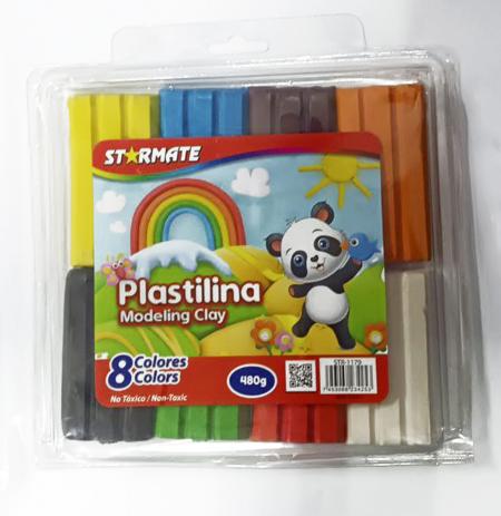 Plastilina Starmate 8 Colores-480mg