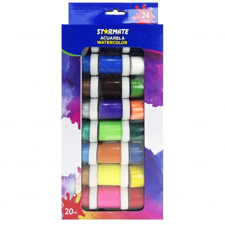 Caja de Pintura Acuarela 20mlx24 Colores Str-2327