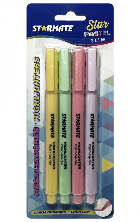 Resaltadores Pasteles X4pcs